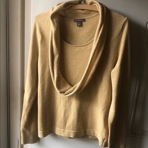 Apt 9 Gold Lurex Cowl Neck Sweater L